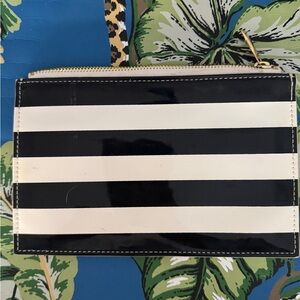 Kate Spade zipper pouch. Tropical Print Clutch with Pink Lining